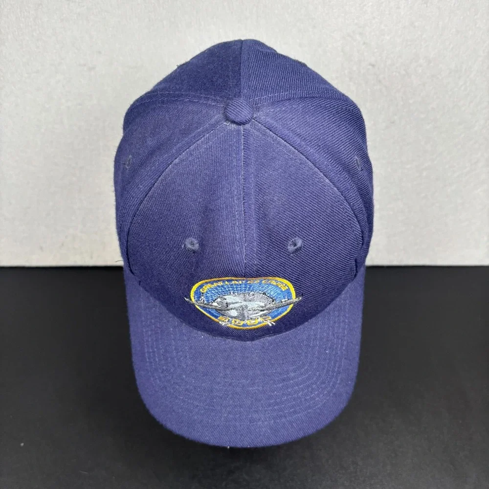 Vintage Great Lakes Cruise 2000 Navy Blue Ship Military Hat Snapback Cap